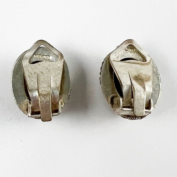 Vintage Silver Abalone Shell Cameo Set Bracelet Earrings Pendant Parure - Picture 11 of 12